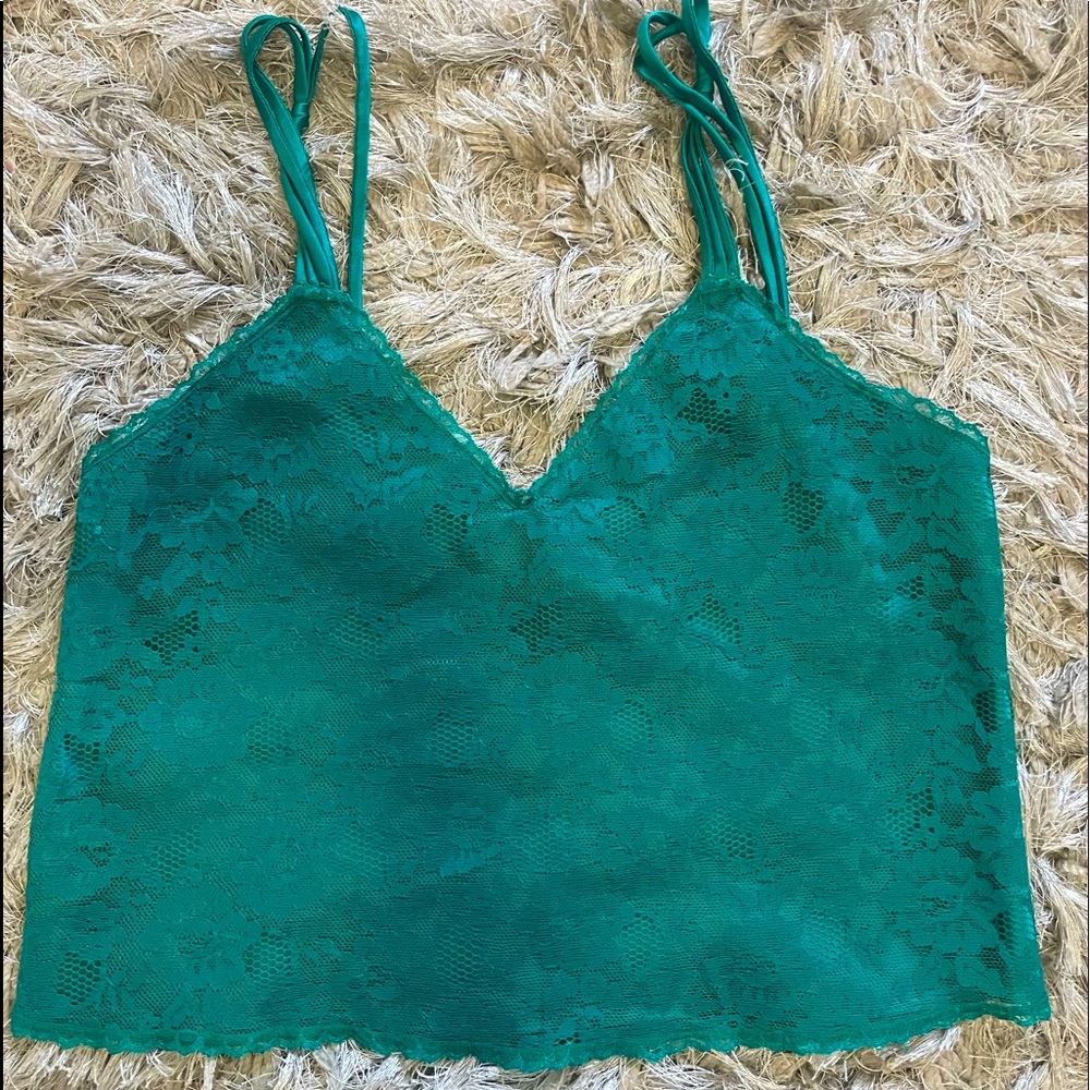 Vintage Victoria's Secret Gold tag Silk lace lingerie cami top